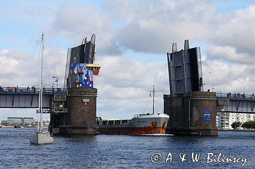 Podnoszony most, Aalborg, Limfjord, Dania