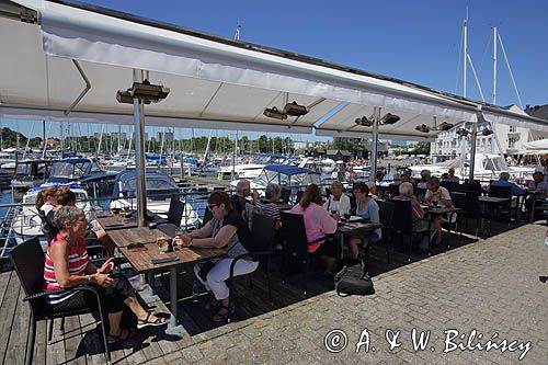 Marselisborg Havn, Aarhus, Arhus, Jutlandia, Dania, restauracja w porcie