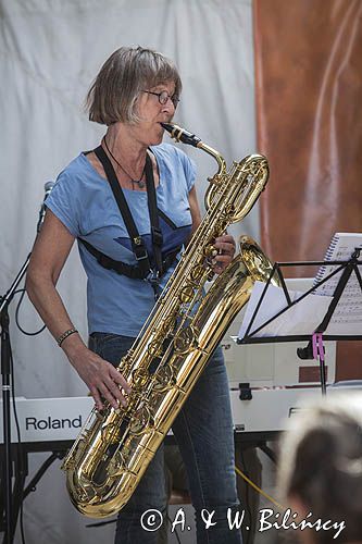 Aero Jazz Festival 2015, Aeroskobing, saksofonistka, saksofon barytonowy