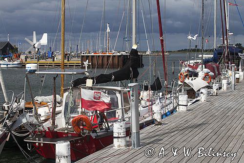 Port w Aeroskobing, wyspa Aero, Archipelag Południowej Fionii, Dania