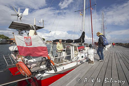 Port w Aeroskobing, wyspa Aero, Archipelag Południowej Fionii, Dania