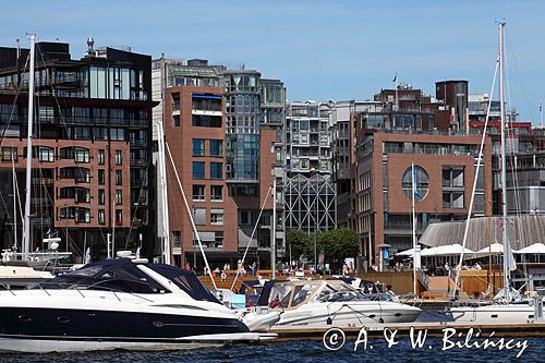 Aker Brygge Marina, Oslo, Południowa Norwegia