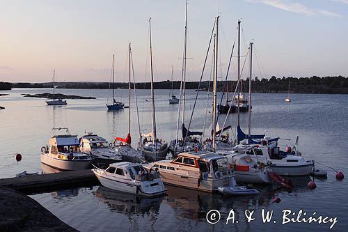 port jachtowy, wyspa Rodhamn, Alandy, Finlandia marina, Rodhamn Island, Alands, Finland