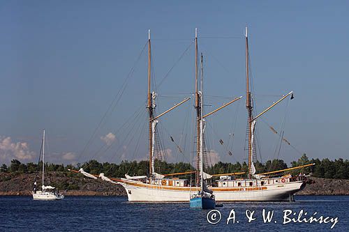 na kotwicowisku, wyspa Rodhamn, Alandy, Finlandia anchorage, Rodhamn Island, Alands, Finland