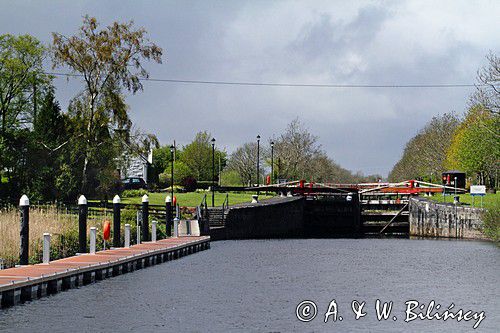 śluza Albert Lock, kanał Jamestown Canal, obejście rzeki Shannon, rejon Górnej Shannon, Irlandia