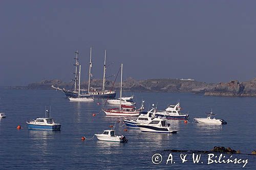 Port Braye na wyspie Alderney, Channel Islands, Anglia, Wyspy Normandzkie, Kanał La Manche