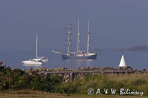 zatoka Braye na wyspie Alderney, Channel Islands, Anglia, Wyspy Normandzkie, Kanał La Manche