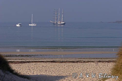 zatoka Braye na wyspie Alderney, Channel Islands, Anglia, Wyspy Normandzkie, Kanał La Manche