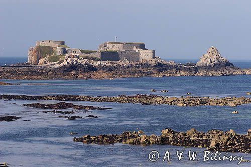 Fort Clonque, wyspa Alderney, Channel Islands, Anglia, Wyspy Normandzkie, Kanał La Manche