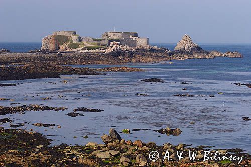 Fort Clonque, wyspa Alderney, Channel Islands, Anglia, Wyspy Normandzkie, Kanał La Manche