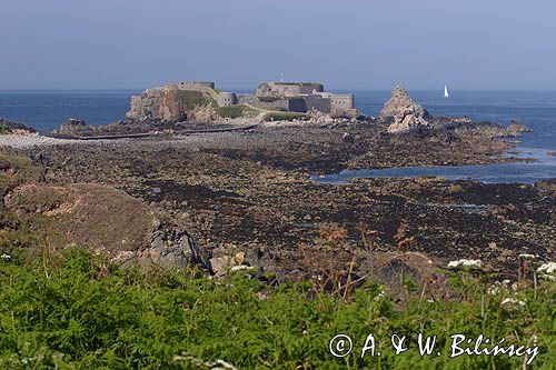 Fort Clonque, wyspa Alderney, Channel Islands, Anglia, Wyspy Normandzkie, Kanał La Manche