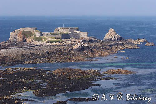 Fort Clonque, wyspa Alderney, Channel Islands, Anglia, Wyspy Normandzkie, Kanał La Manche