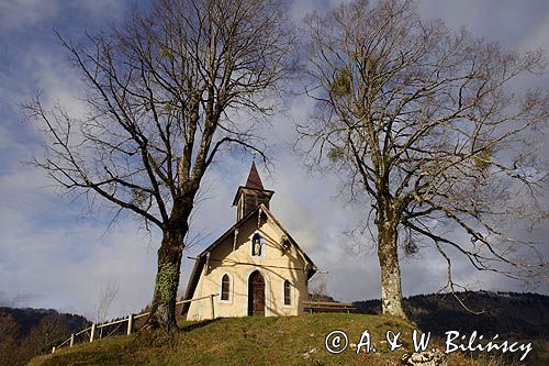 kapliczka, Mathonex Chapelle, Alpy Francuskie, Rhone Alps, Górna Sabaudia, La Haute Savoie