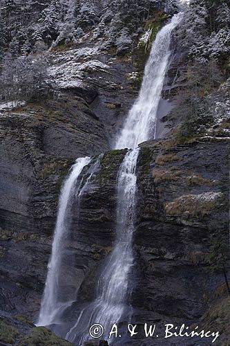 wodospad Cascade du Rouget, Alpy Francuskie, Rhone Alps, Górna Sabaudia, La Haute Savoie