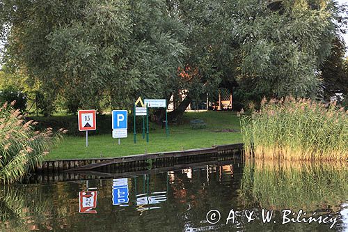 Alte Oder, Stara Odra, miejsce postoju dla łodzi w Oderberg, Niemcy