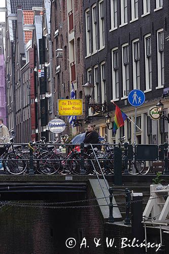 kamienice nad kanałem, Amsterdam, Holandia