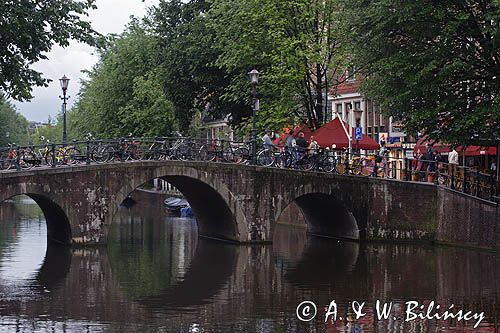 mostek nad kanałem, Amsterdam, Holandia