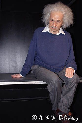 Albert Einstein w Muzeum Figur Woskowych - Madame Tussauds, Amsterdam, Holandia