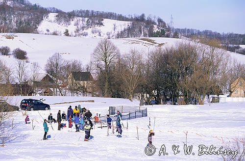 Bieszczady, Góry Słonne Arłamów narciarze