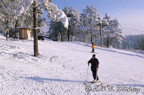 Bieszczady, Góry Słonne Arłamów narciarze