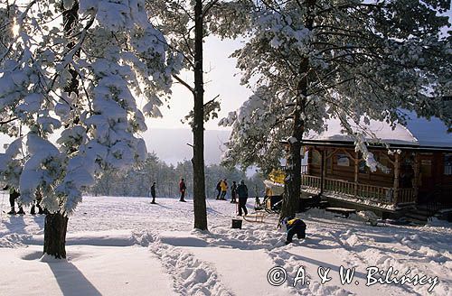 Bieszczady, Góry Słonne Arłamów narciarze