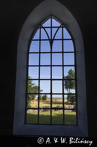 Widok z okna kościoła na wyspie Bago / Baago/, Mały Bełt, Dania