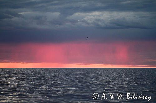 morze o zachodzie słońca, Zatoka Botnicka, Bałtyk