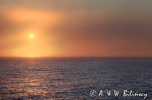 morze o świcie, wschód słonca we mgle, Zatoka Botnicka