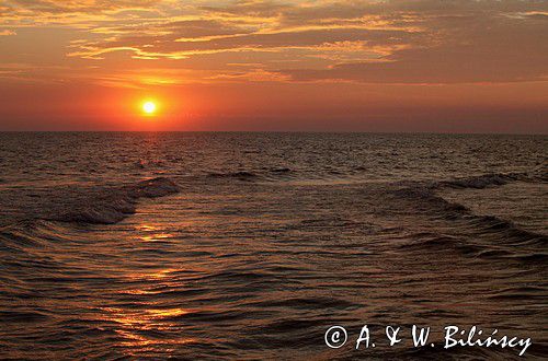 zachód słońca na Bałtyku