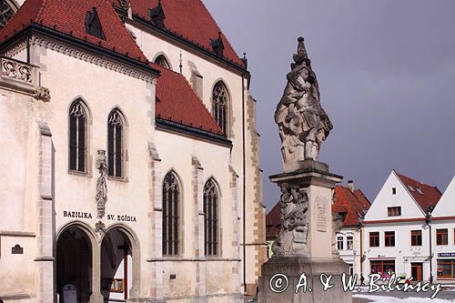 Bardiów, Bardiejów, Bardyjów, Bardejów, słow. Bardejov, niem. Bartfeld, węg. Bártfa, czes. Bardijov lub Bardějov, cyg. Bartwa, Fontanna i figura św. Floriana na Rynku, Słowacja