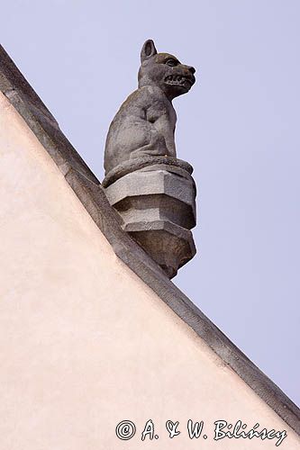 Bardiów, Bardiejów, Bardyjów, Bardejów, słow. Bardejov, niem. Bartfeld, węg. Bártfa, czes. Bardijov lub Bardějov, cyg. Bartwa, późnogotycko-wczesnorenesansowy ratusz z 1505-1511, Słowacja, figura na dachu ratusza