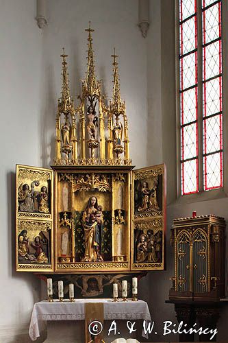 Bardiów, Bardiejów, Bardyjów, Bardejów, słow. Bardejov, niem. Bartfeld, węg. Bártfa, czes. Bardijov lub Bardějov, cyg. Bartwa, kościół św. Idziego przy Rynku, Słowacja, ołtarz boczny