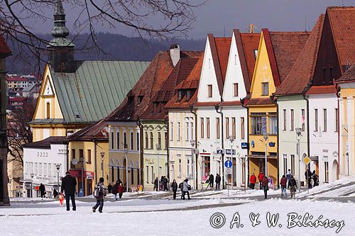 Bardiów, Bardiejów, Bardyjów, Bardejów, słow. Bardejov, niem. Bartfeld, węg. Bártfa, czes. Bardijov lub Bardějov, cyg. Bartwa, kamienice przy Rynku, Słowacja