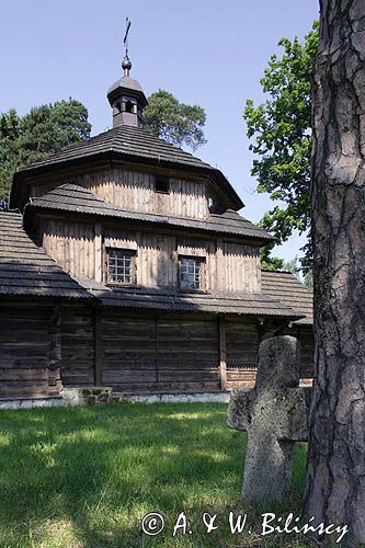 Bełżec, drewniana zabytkowa cerkiew grekokatolicka pw. św. Bazylego, Roztocze Środkowe