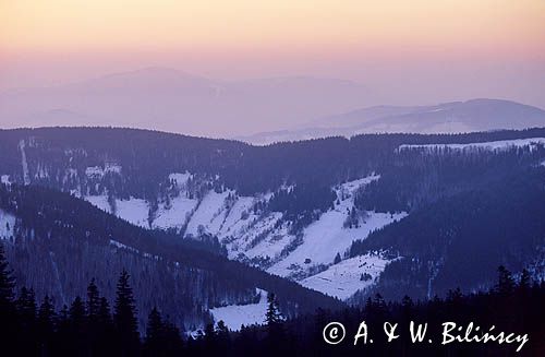 widok ze Skrzycznego, Beskid Śląski