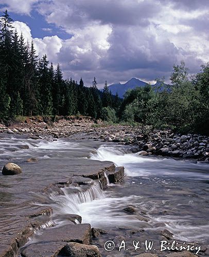 rzeka Białka i Tatry