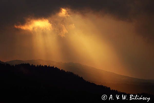 O zachodzie słońca, Bieszczady