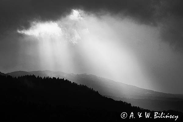 Promieniei słońca, Widok na pasmo żuków z Doliny żłobka, Bieszczady