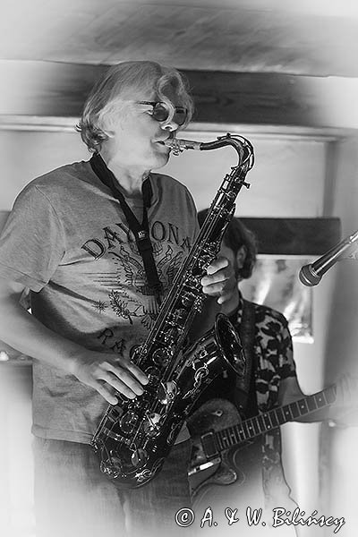 Roy Andrews, Andrzej Rojek, saksofon, Bies Czad Blues 2023, Karczma Brzeziniak, Przysłup, Bieszczady