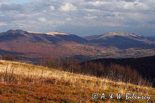 panoramy z Jasła, Bieszczady, Połonina Smerek, Wetlińska i Caryńska