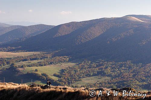 Bieszczady, panorama, Rawki, widok z Połoniny Wetlińskiej