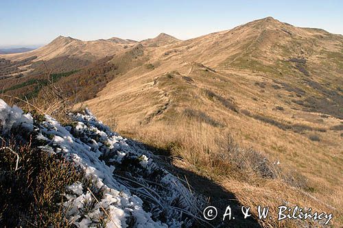 Bieszczady, widok spod Rozsypańca na Halicz