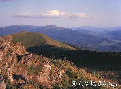 na Połoninie Caryńskiej, w dali Tarnica i Szeroki Wierch, Bieszczady