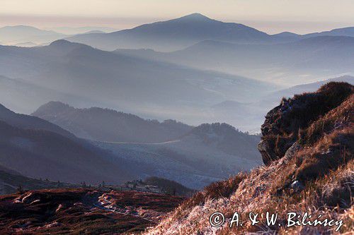 o świcie na Rozsypańcu, Bieszczady, Bieszczadzki Park Narodowy