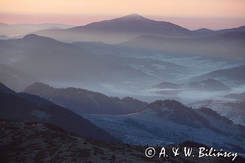 o świcie na Rozsypańcu, Bieszczady, Bieszczadzki Park Narodowy