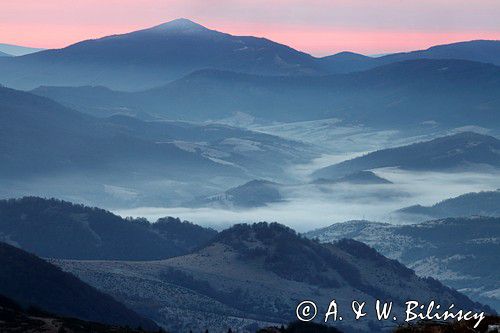 o świcie na Rozsypańcu, Bieszczady, Bieszczadzki Park Narodowy