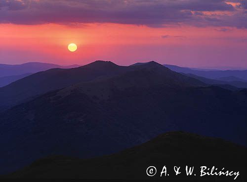 Bieszczady Na połoninach, widok na Połoninę Wetlińską z Caryńskiej