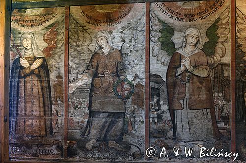 Binarowa późnogotycki zabytkowy kościół drewniany z około 1500 roku, powiat Gorlice