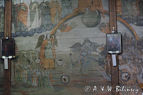 Blizne zabytkowy kościół z XV/XVI wieku powiat Brzozów, Pogórze Dynowskie