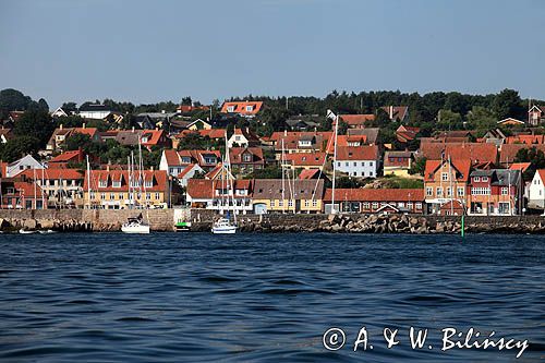 port i miasteczko Allinge, Bornholm, Dania